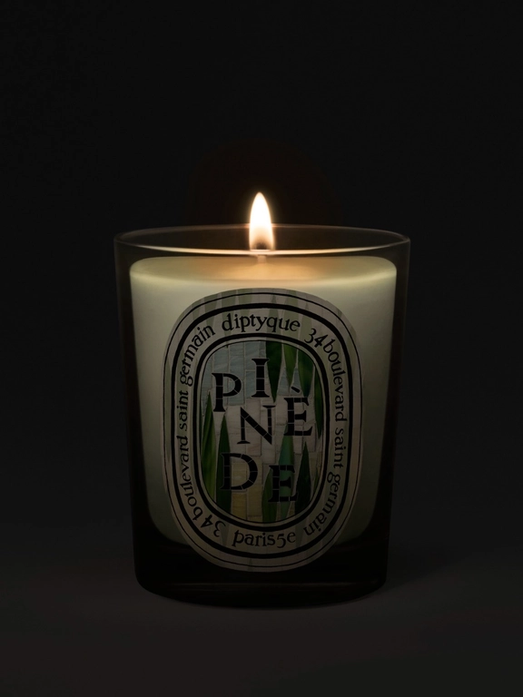 White candle, front view