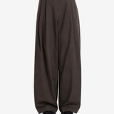 AMOMENTO - Women Two Tuck Wide Banding Pants