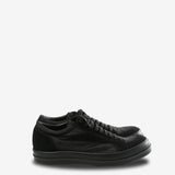 black sneakers, front view