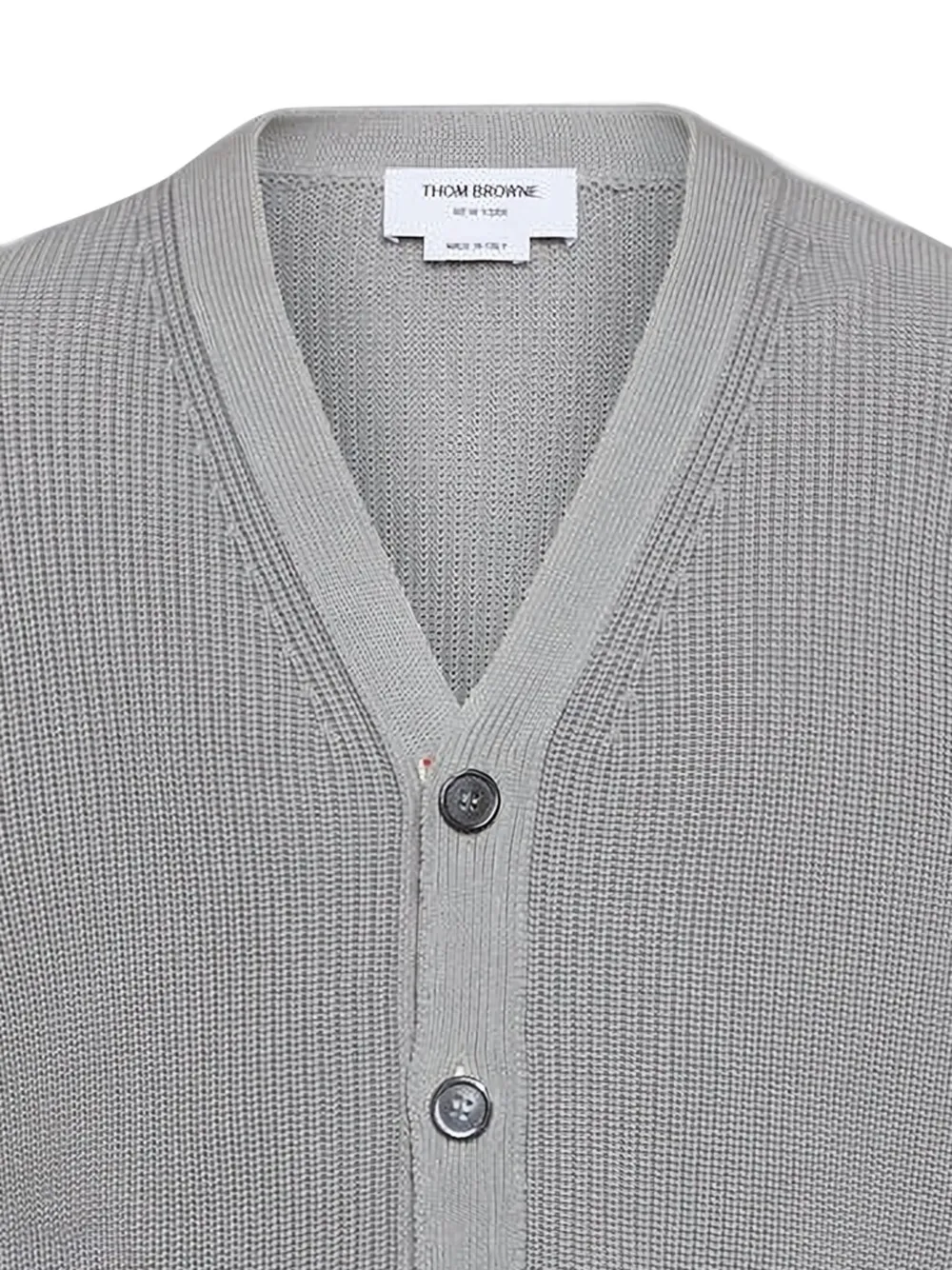THOM BROWNE - Men Tonal 4 Bar Stripe V Neck Cardigan – Atelier New THOM BROWNE - Men Tonal 4 Bar Stripe V Neck Cardigan – Atelier New