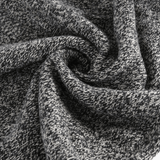Close up of Grey accessories, showing texture of the 65% recycled cashmere/ 35% cashmere made in fabric
