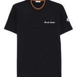 black t-shirt, front view
