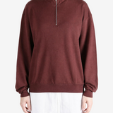 AURALEE - Women Super High Gauge Sweat Half Zip Pullover
