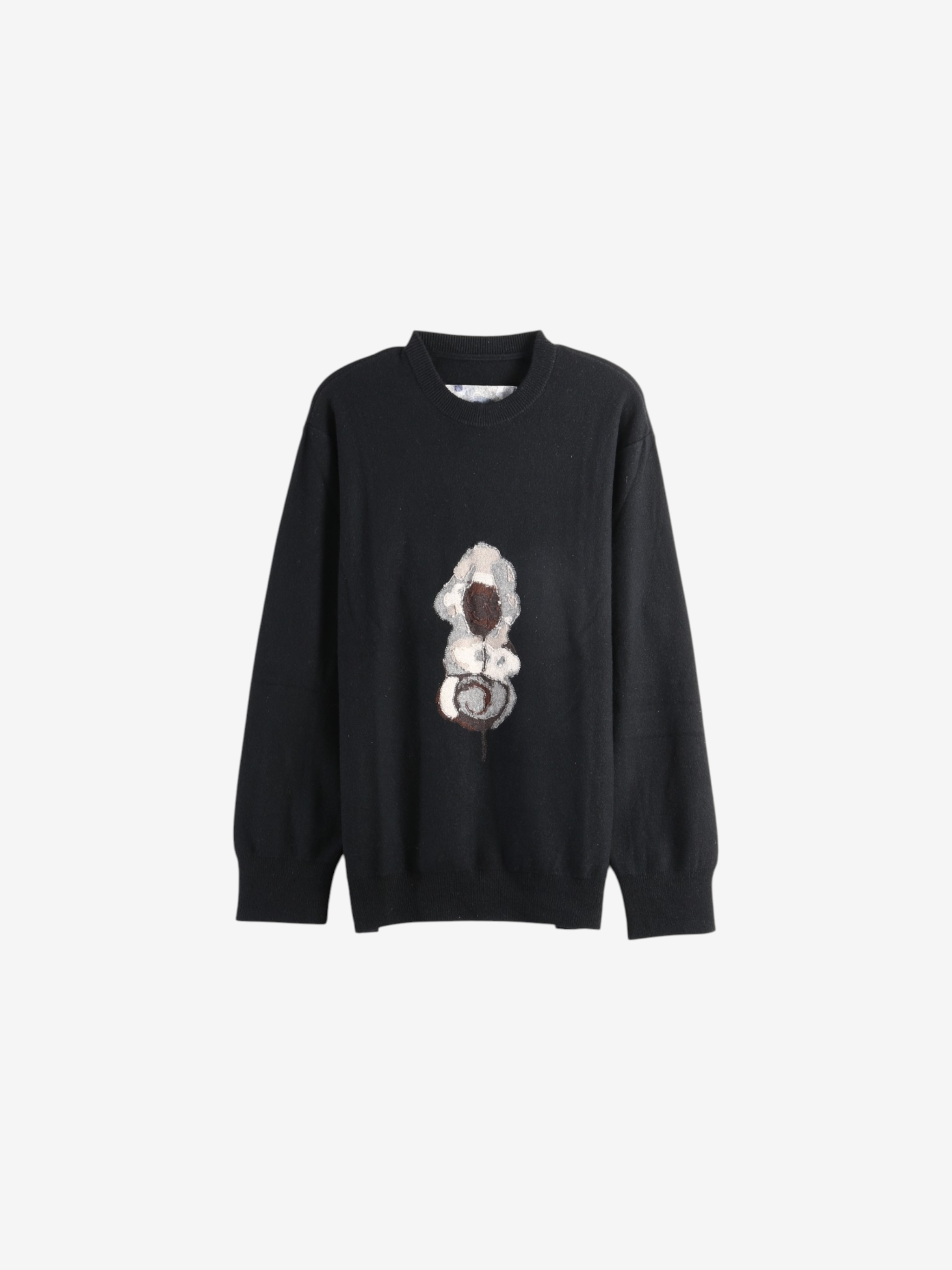 Black knitwear, front view