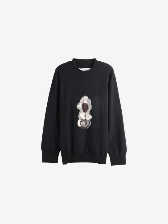 Black knitwear, front view
