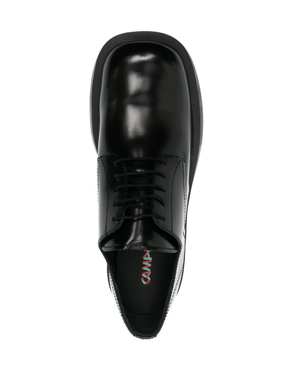 Black shoes, top view