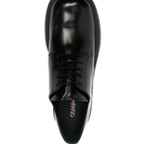 Black shoes, top view