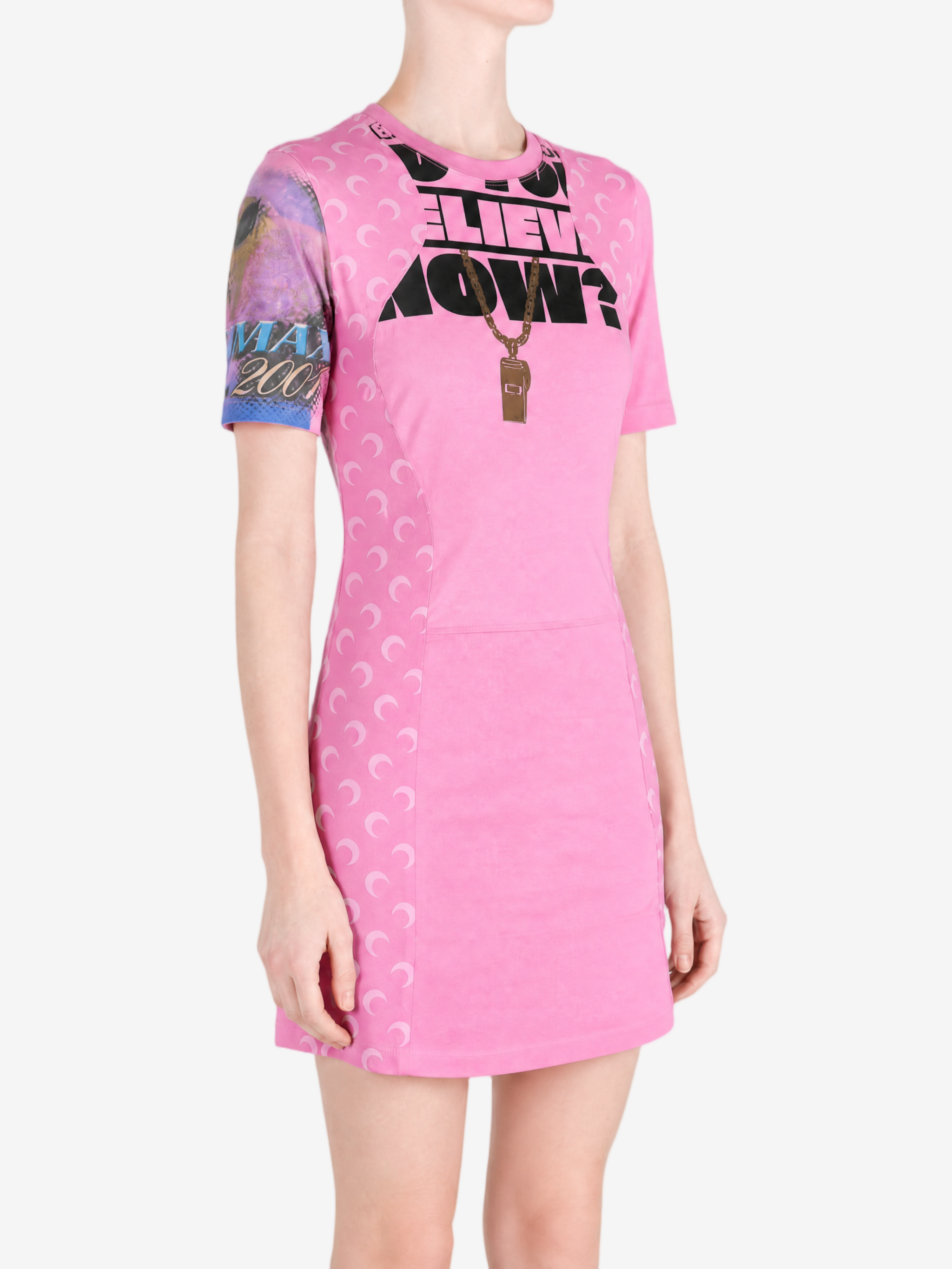 Pink dress, full body view