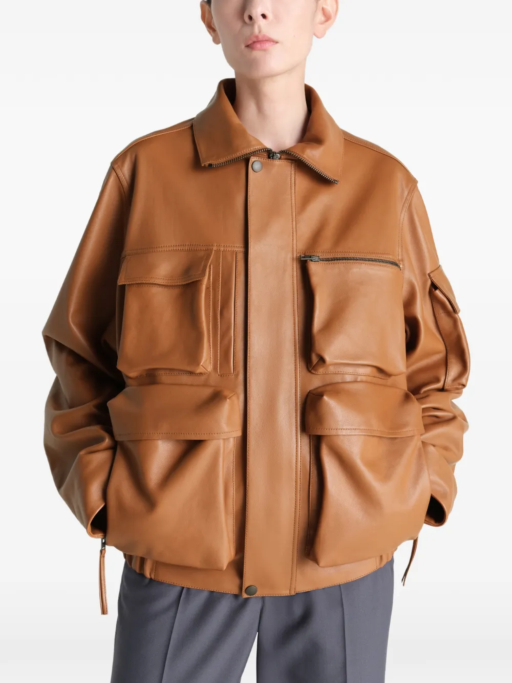 Brown jacket, front view