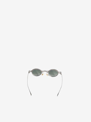 RIGARDS X ZIGGY CHEN Pure Titanium Clip-on Sunglasses Vintage Silver+Silver/Clear+Green.GR Lens