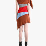 Brown skirt ,back view