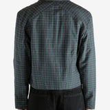 Green blouson worn by a person, showing the blouson's fit