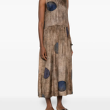 Brown dress, full body view
