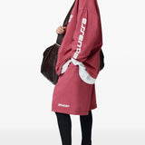 Red t-shirts, full body view