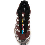 Burgundy shoes, front view