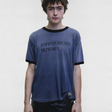 Blue t-shirt, full body view
