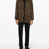 Brown jacket, full body view