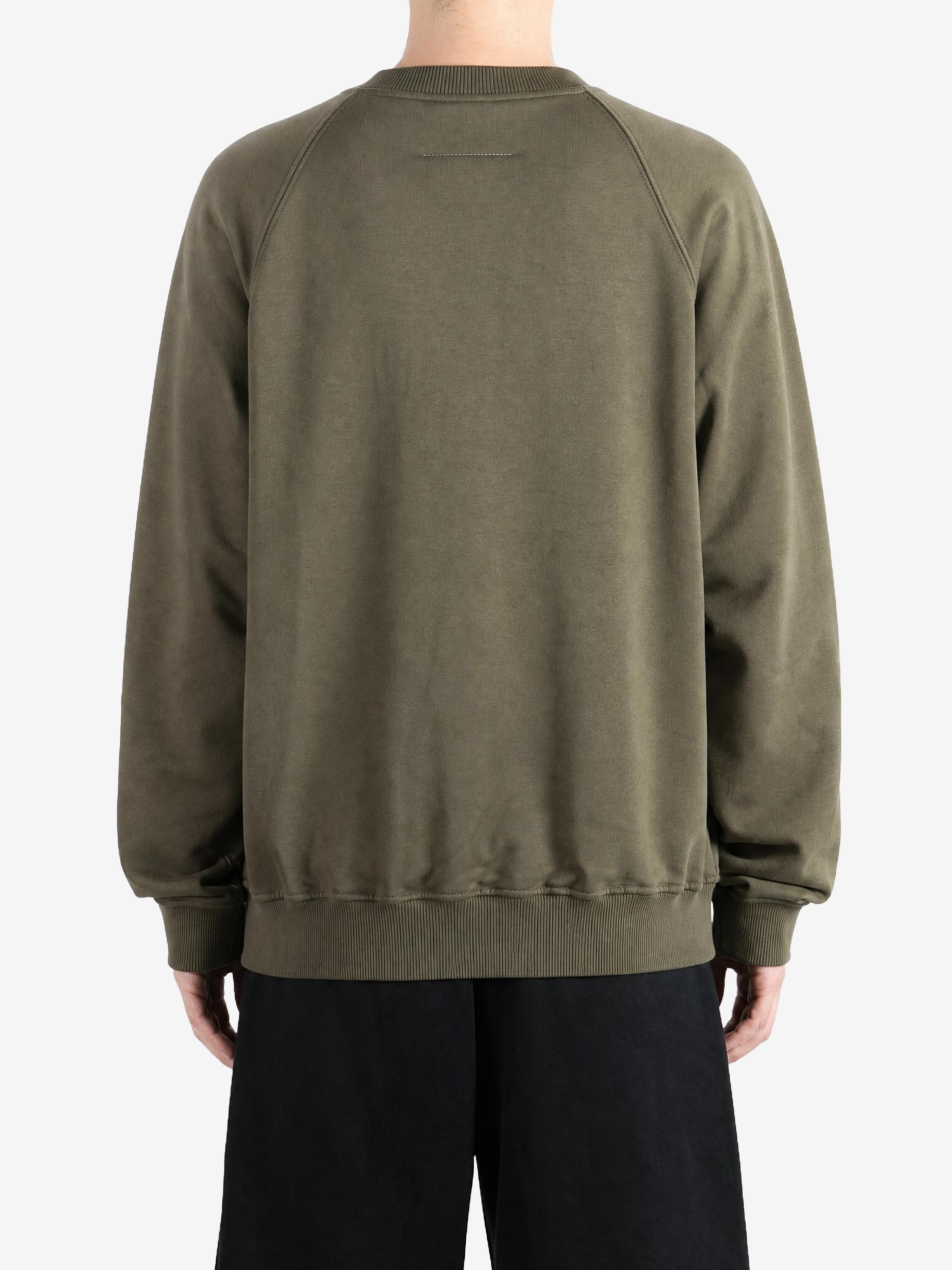 Green hoodie, full body view
