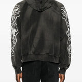 THUG CLUB - Men Six Riding Skull Zip-Up Hoodie