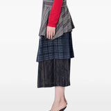 Grey skirt, full body view