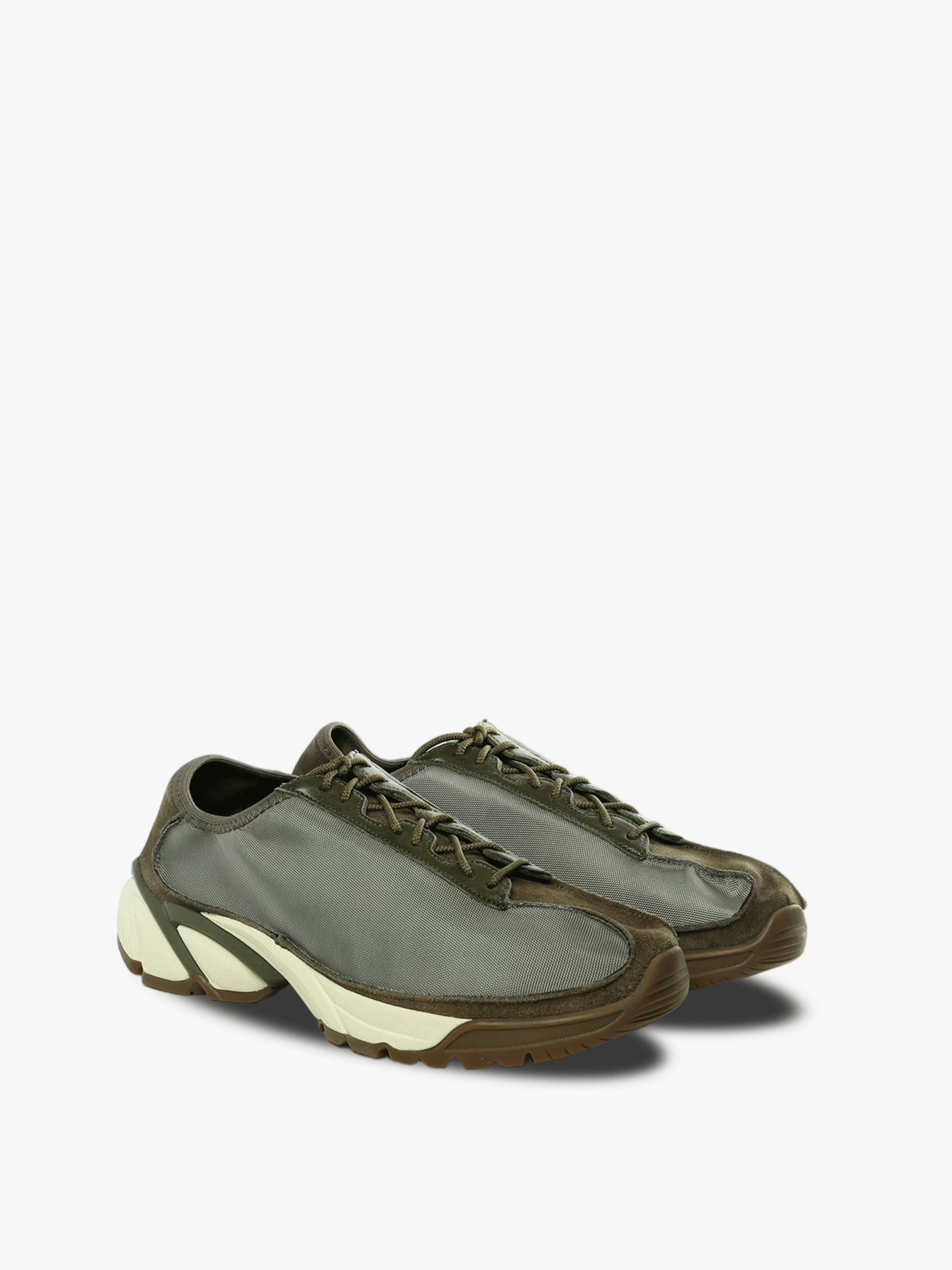 Green sneakers, side view