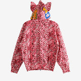 Pink hoodies, back view