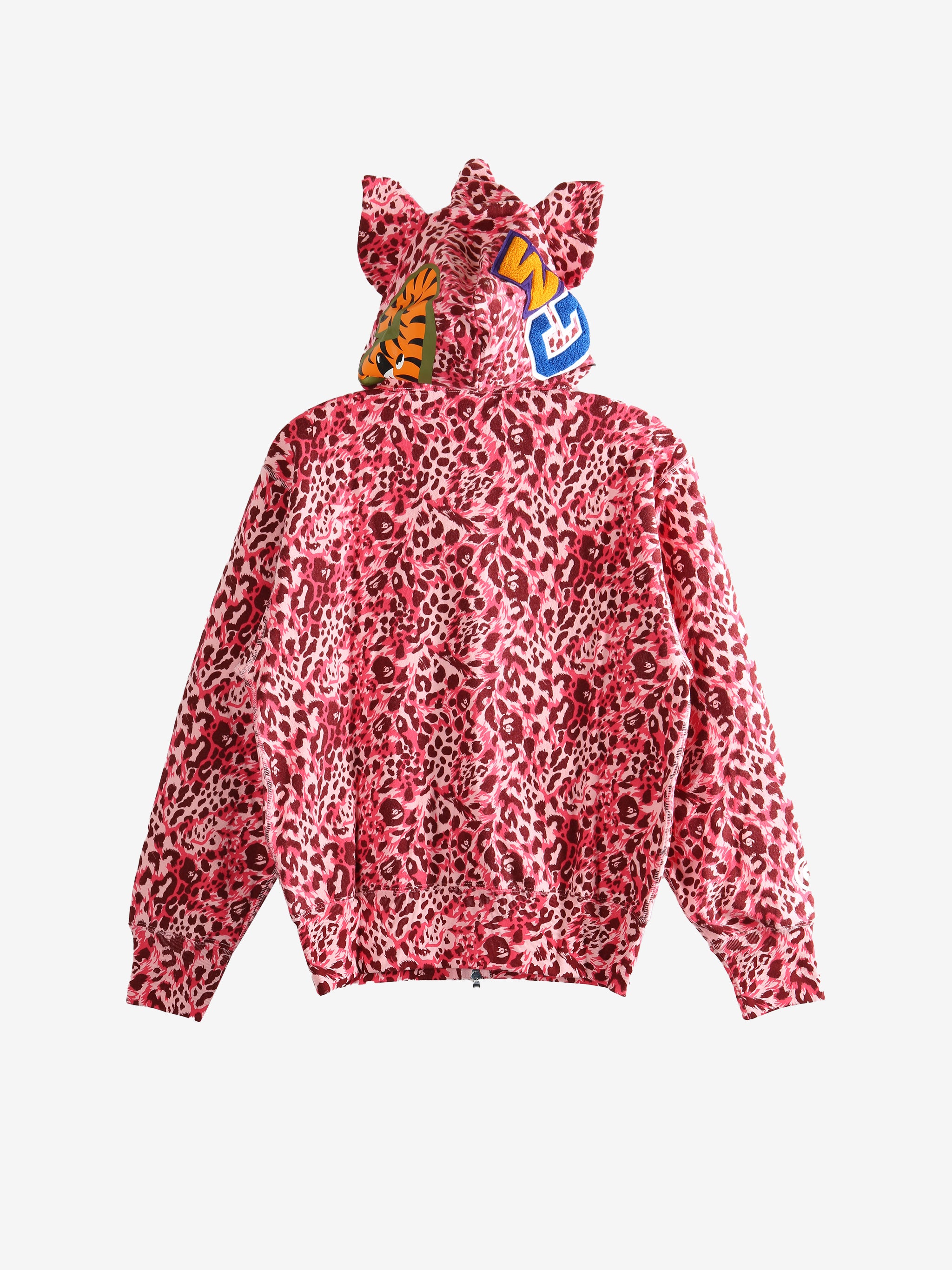 Pink hoodies, back view