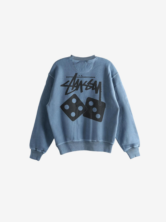 Navy sweatshirt, back view