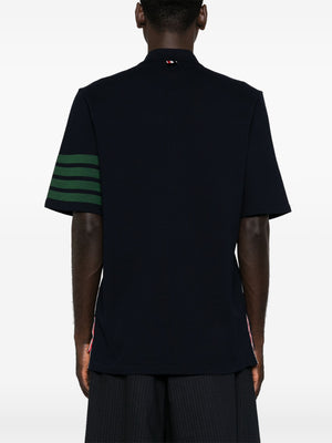 THOM BROWNE - Men Short Sleeve Polo With Knit Chest Pocket