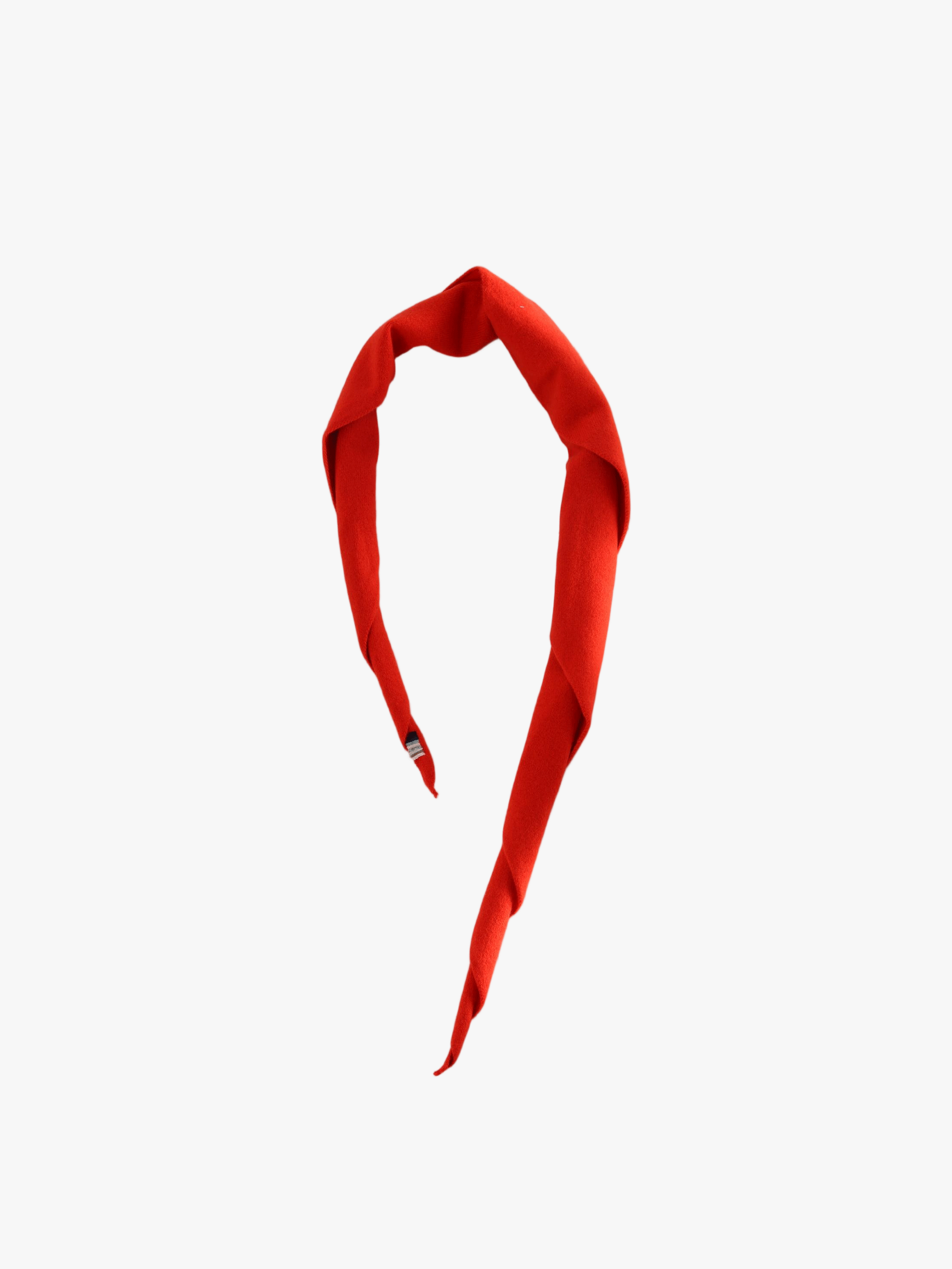 Red scarf, front view