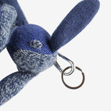 Close up of blue small accessories, showing texture of the fabric