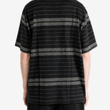 Black t-shirt, full body view