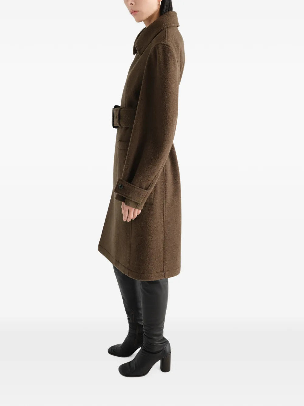 Brown jacket, full body view