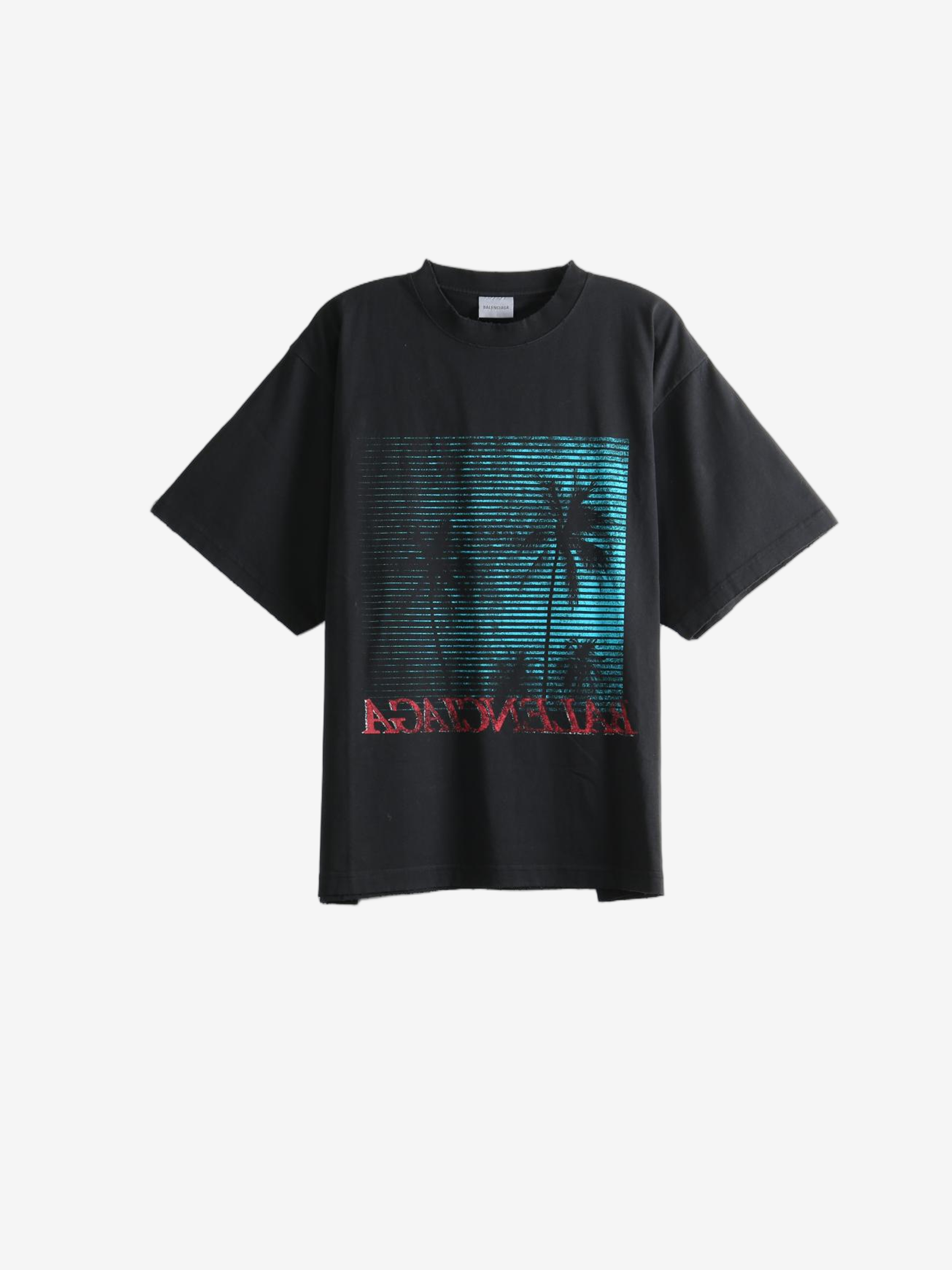 Black t-shirt, front view