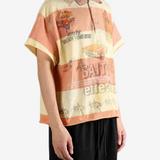 Orange t-shirt, full body view