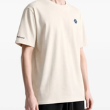 Tan t-shirt, full body view