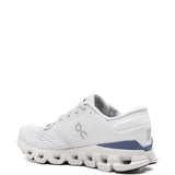 Purple sneakers, back view