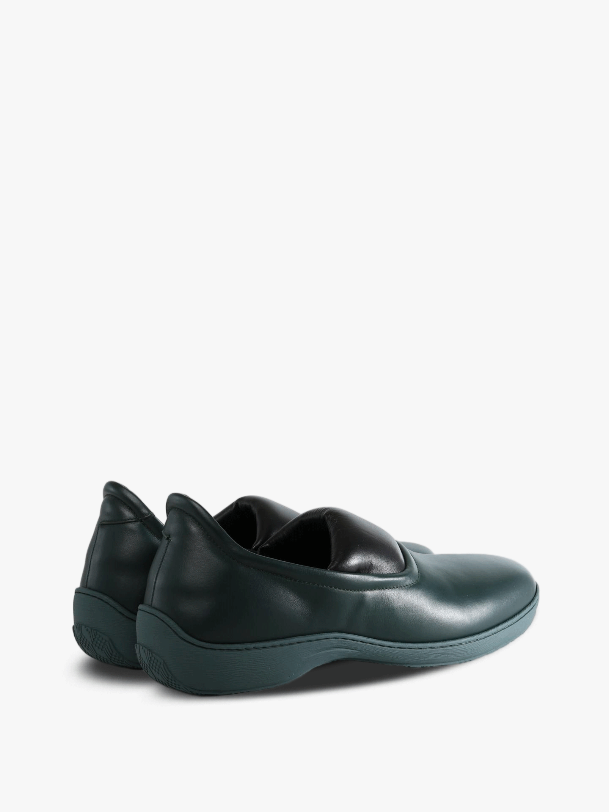 Green shoes, side view