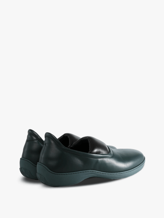 Green shoes, side view