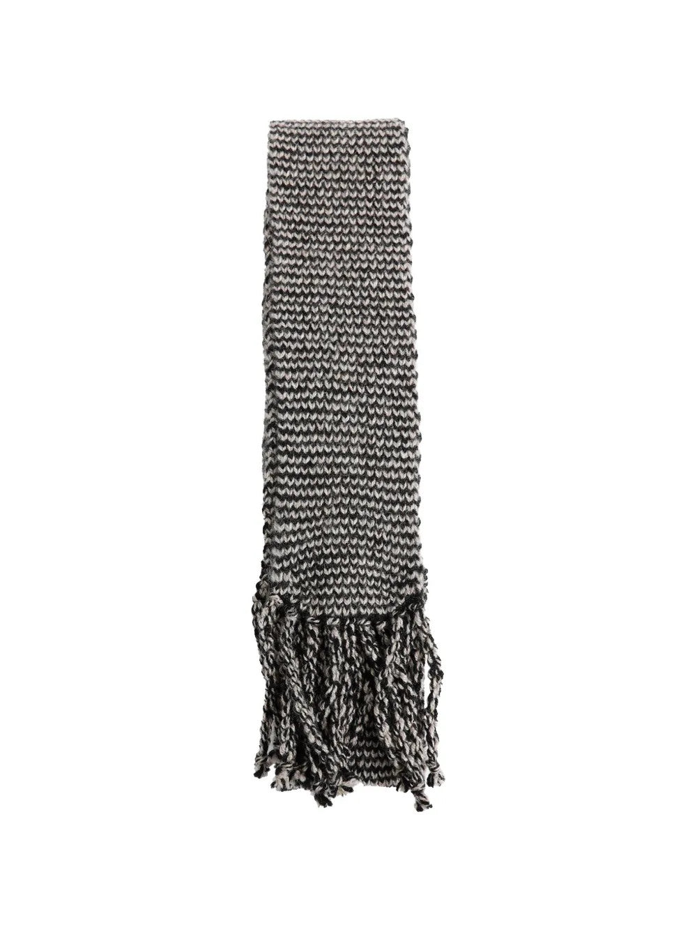 Grey scarf, front view