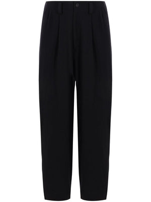 Y'S - Women Wool Double Tuck Wide Pants