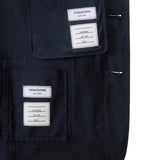 Navy jacket, front view