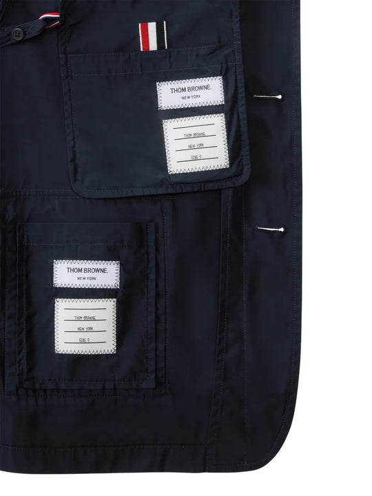 Navy jacket, front view