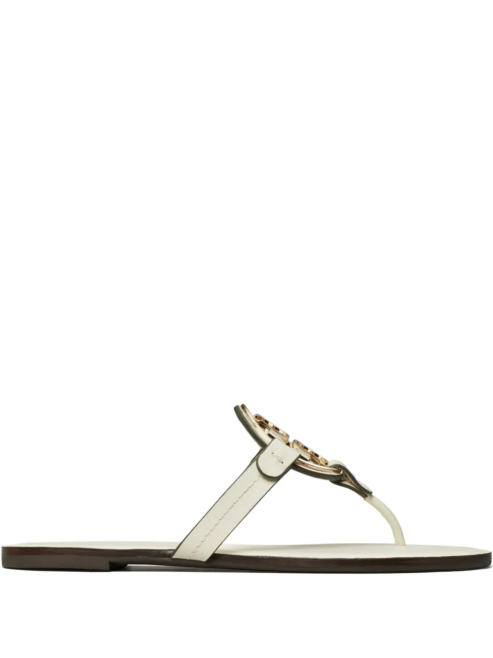 White sandal, front view