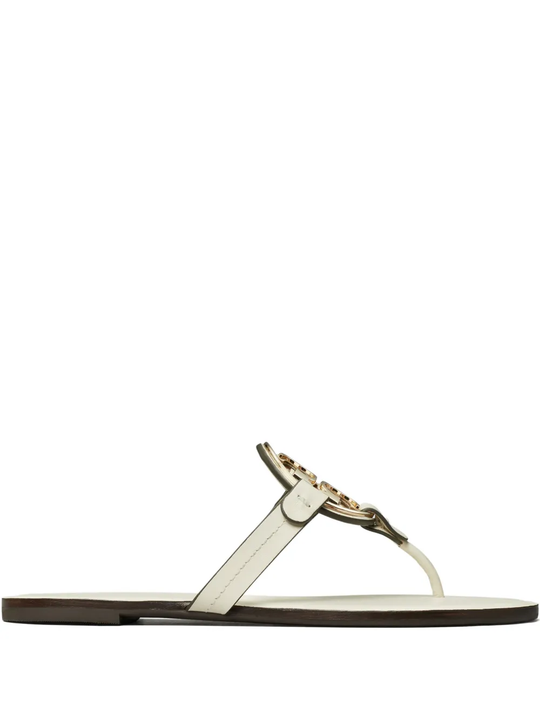 White sandal, front view