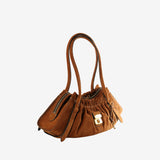 Brown handbag,side view