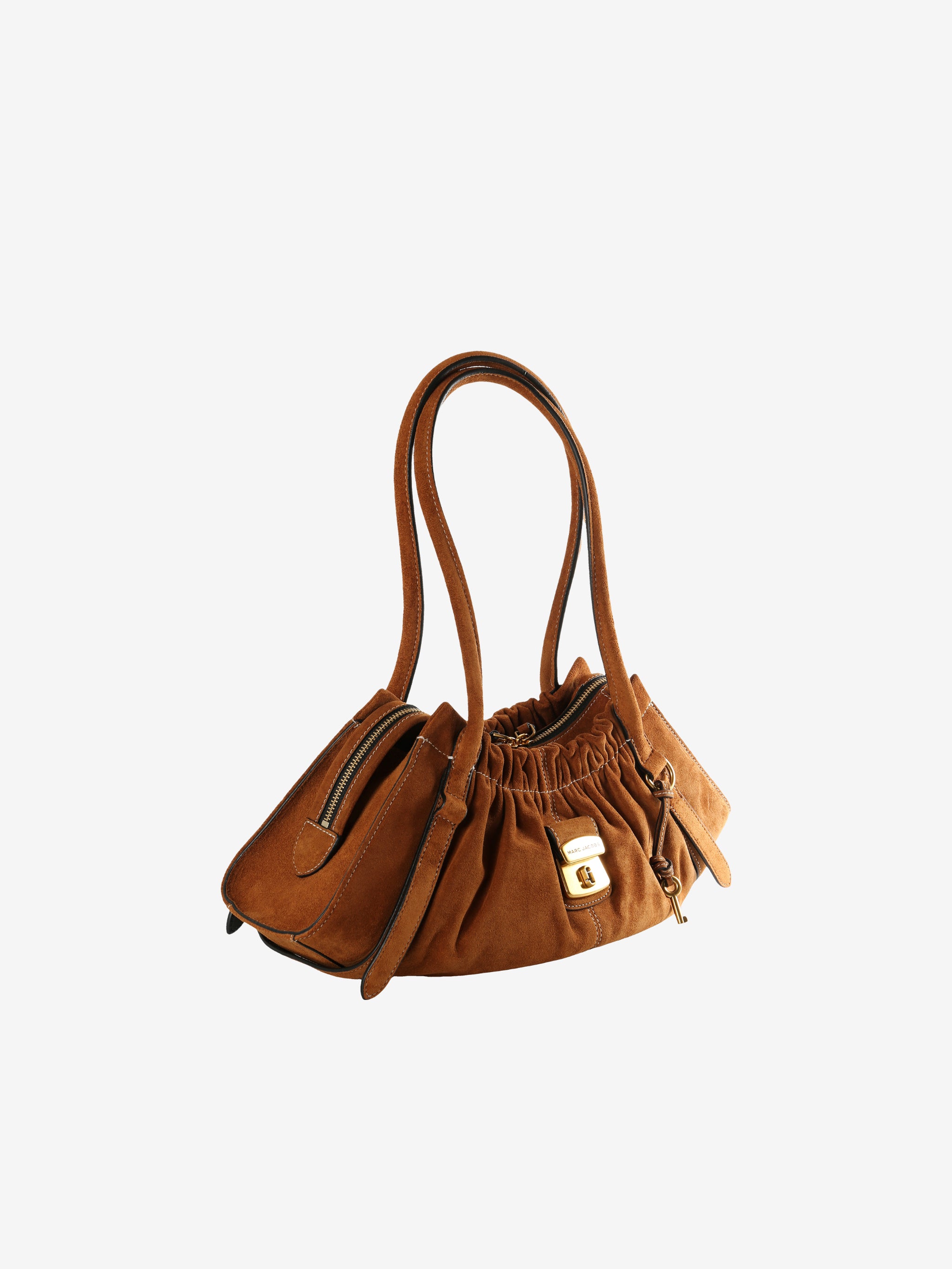 Brown handbag,side view