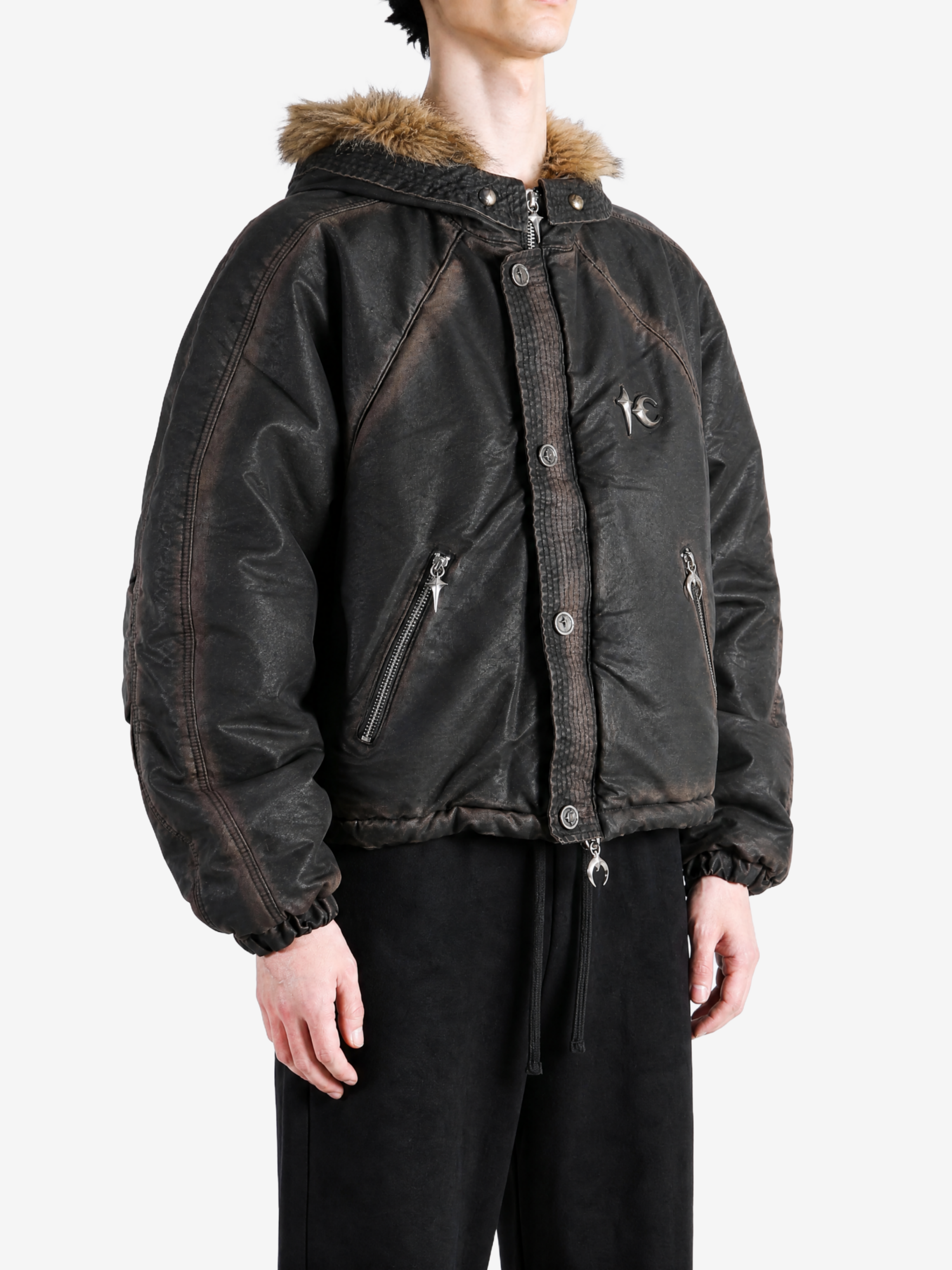 Black jacket, full body view