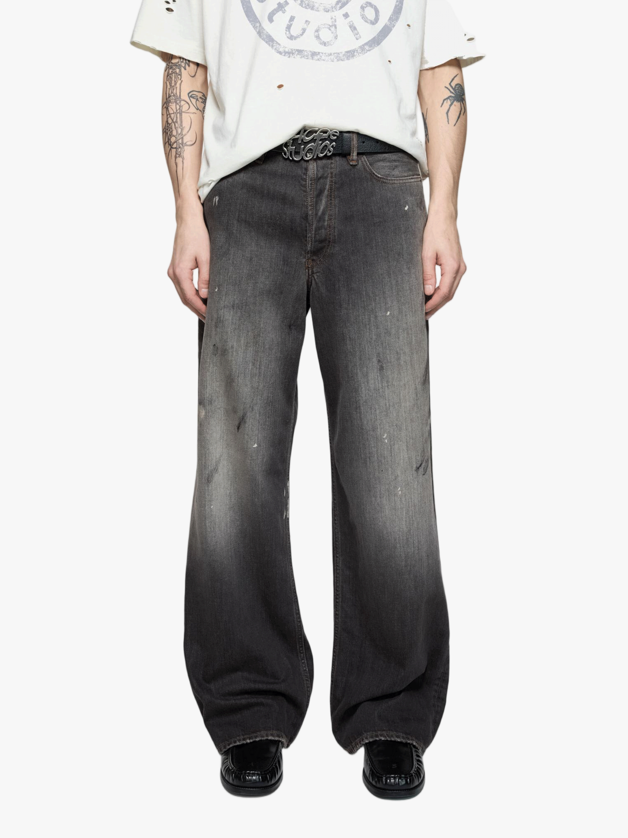 Black jeans, full body view