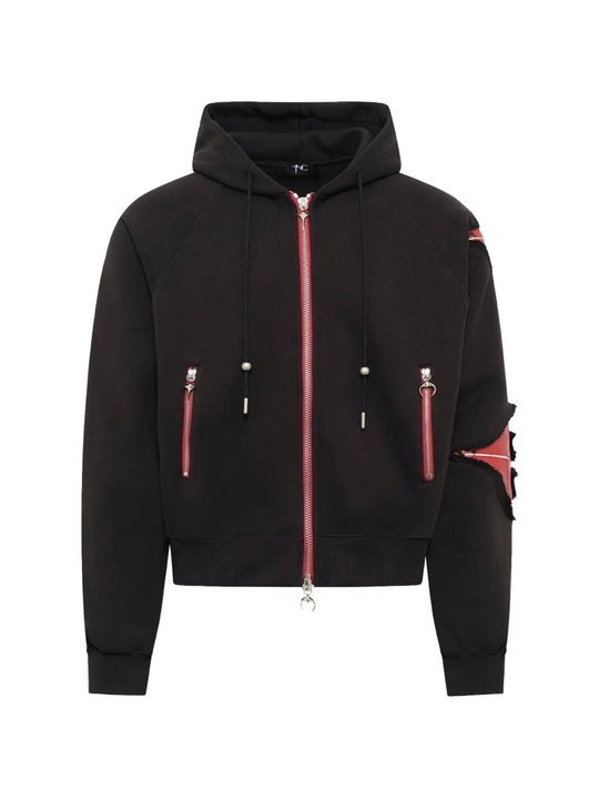 Black hoodie, front view